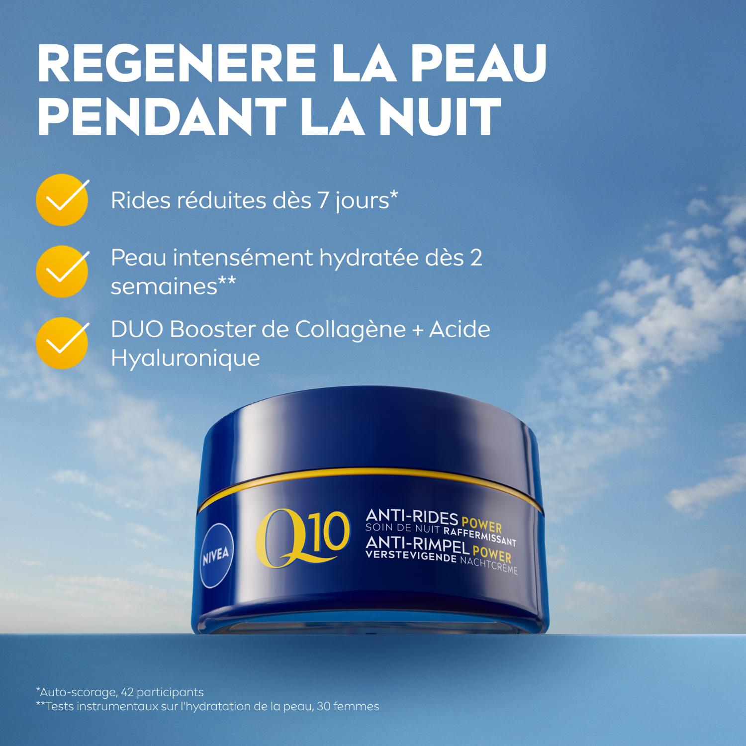 NIVEA Q10 Power Crème visage anti-rides fermeté extra soin nuit 50 ml