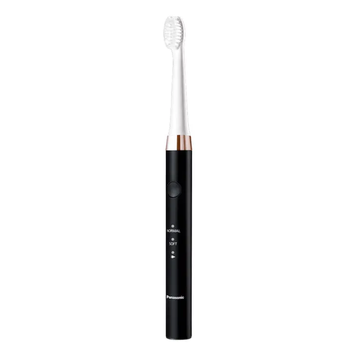 Panasonic Brosse à dents électrique EW-DM81-K503, 2 têtes incluses, minuteur, 2 modes de fonctionnement, design ergonomique, 31 000 mouvements par minute, vibrations soniques, noir