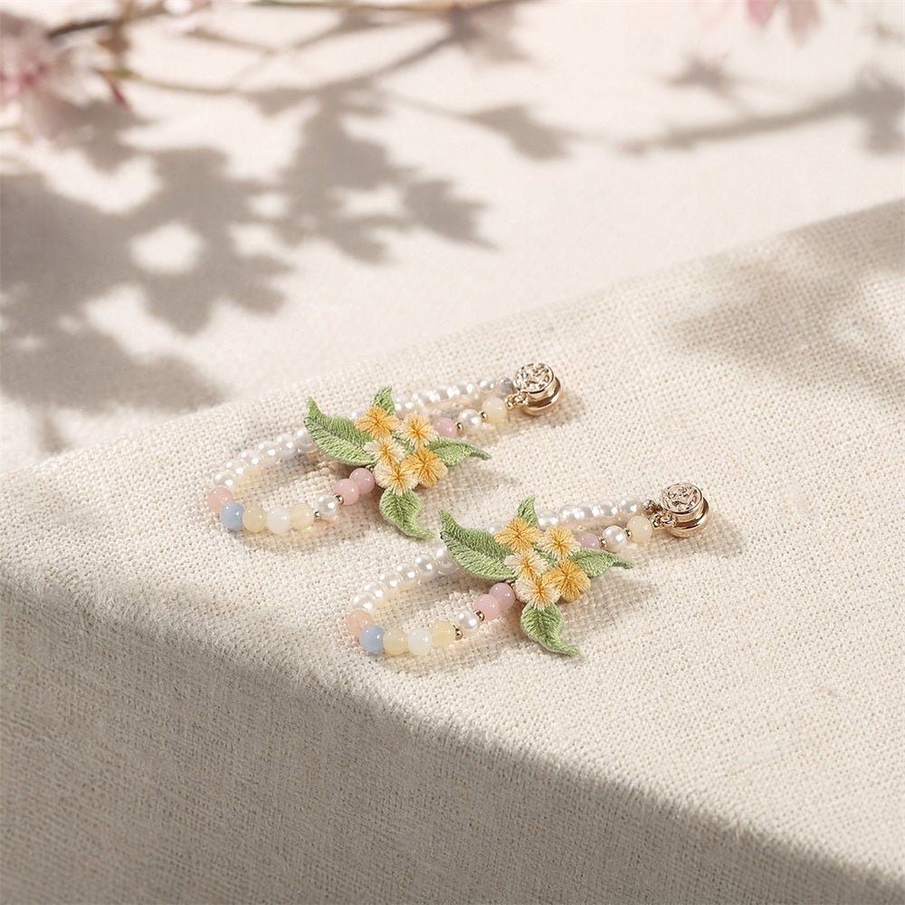 Huacan Boutons de manchette Fleurs de printemps