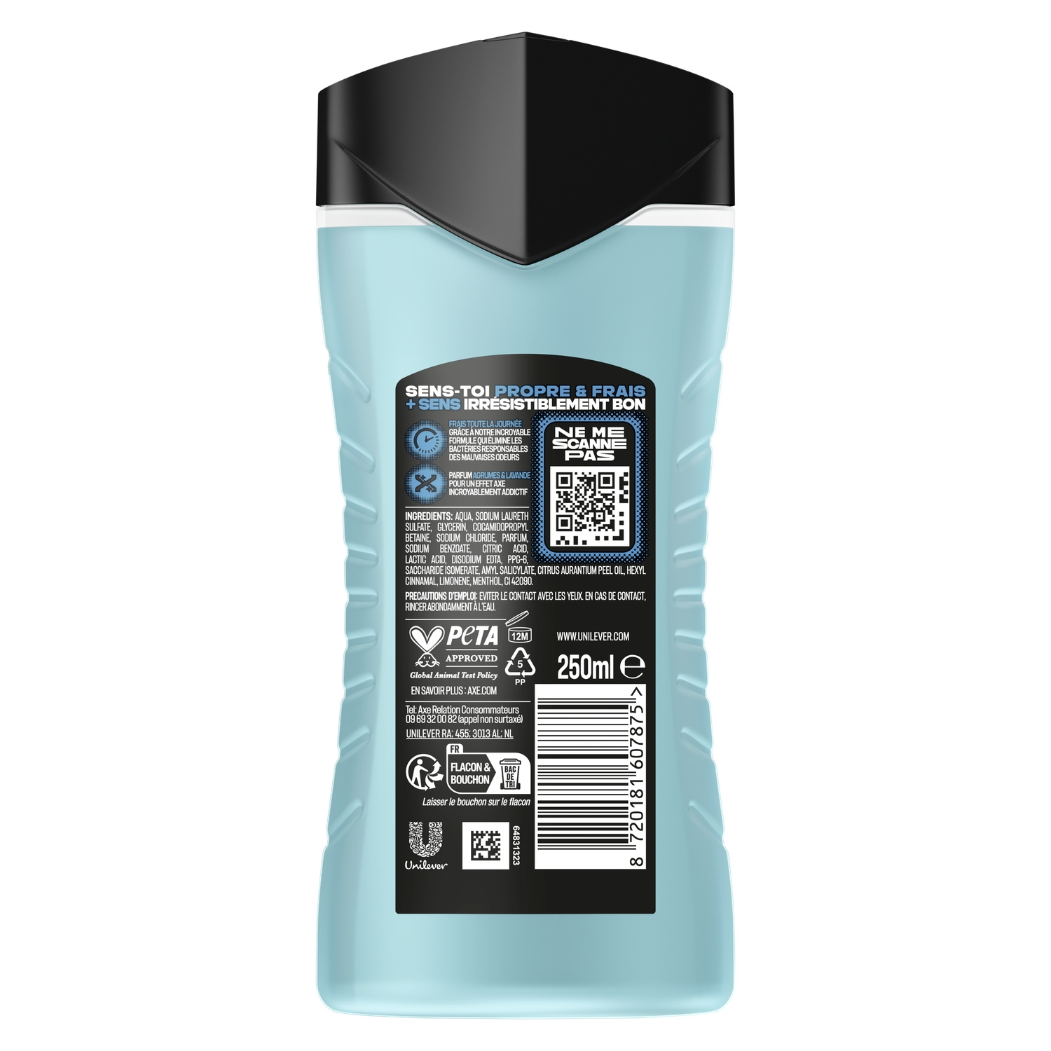 AXE Re-Load Gel Douche 5-en-1 Pour Homme Corps Poils Visage - 250 ml