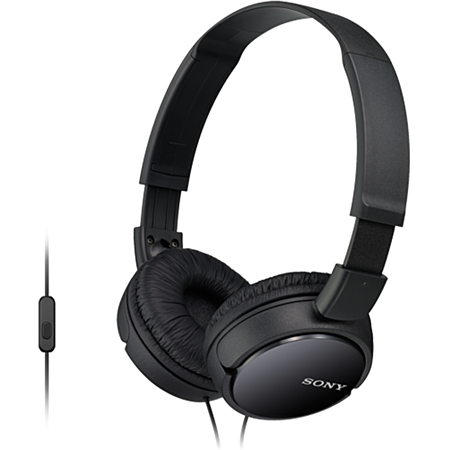 Sony MDR-ZX110AP Casque supra-auriculaire 3,5 mm avec microphone, Noir