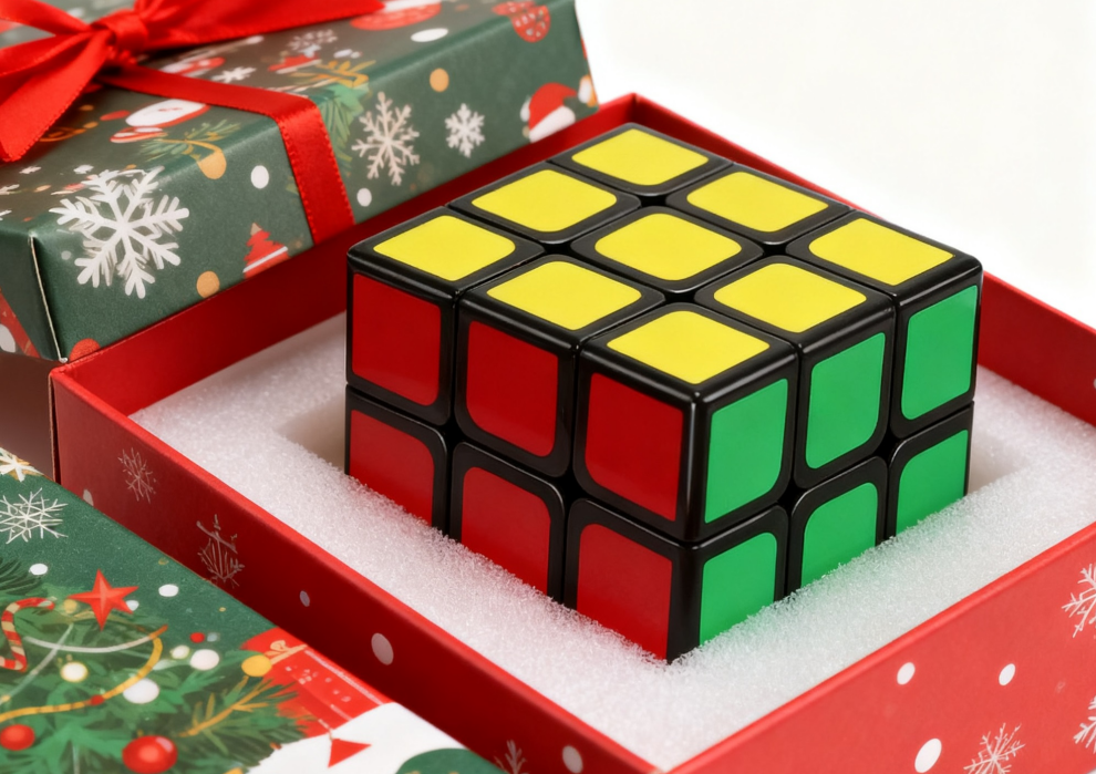 Cube classique à autocollants 2 x 3 x 3, Jouet casse-tête portable pour débutants