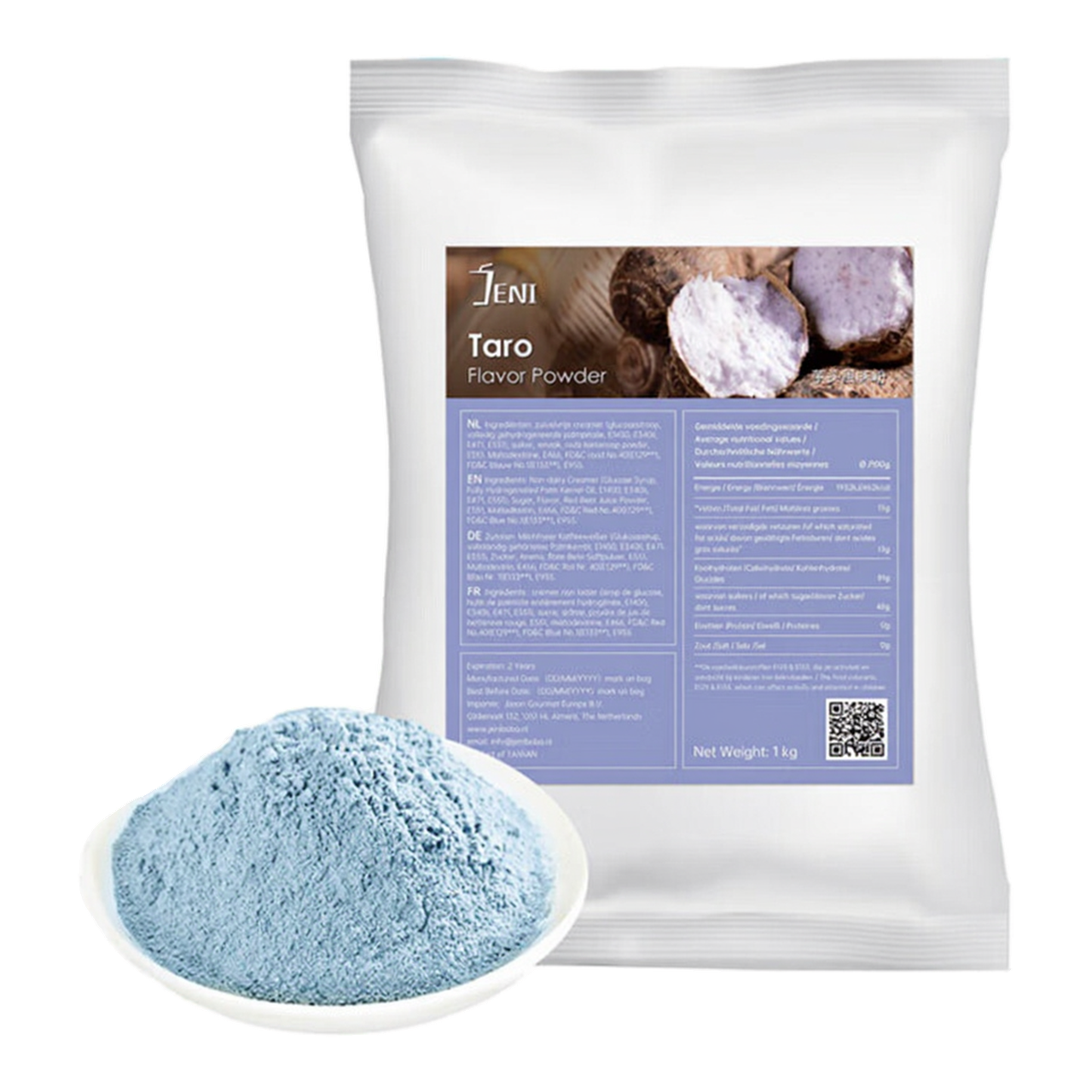 JENI Poudre saveur taro - 1 kg (pour 30 tasses)