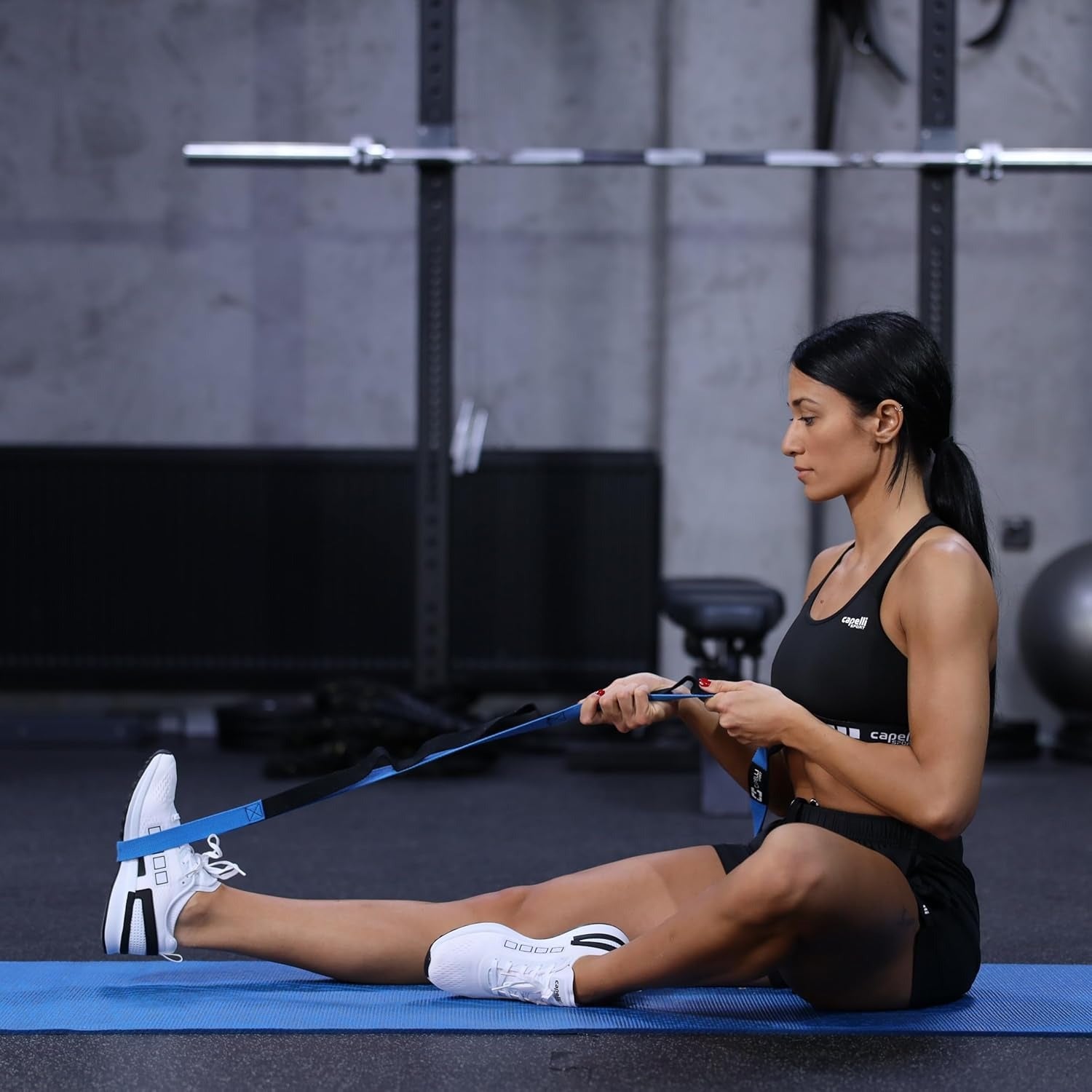 Ceinture d'étirement multi-niveaux 8 boucles Flexibilité, équilibre et étirement des jambes - styles multiples pour yoga, ballet Informations de marque en option : nom de la marque source : Capelli Sport nom de la marque cible : Capelli Sport