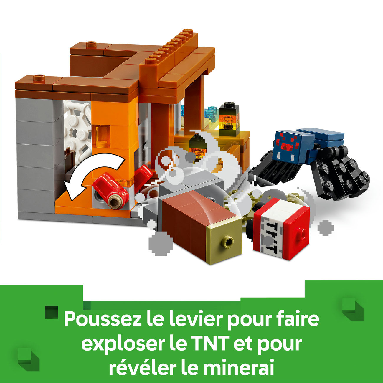 LEGO Minecraft 21269 L’Expédition à la Mine du Tatou – Set de Construction