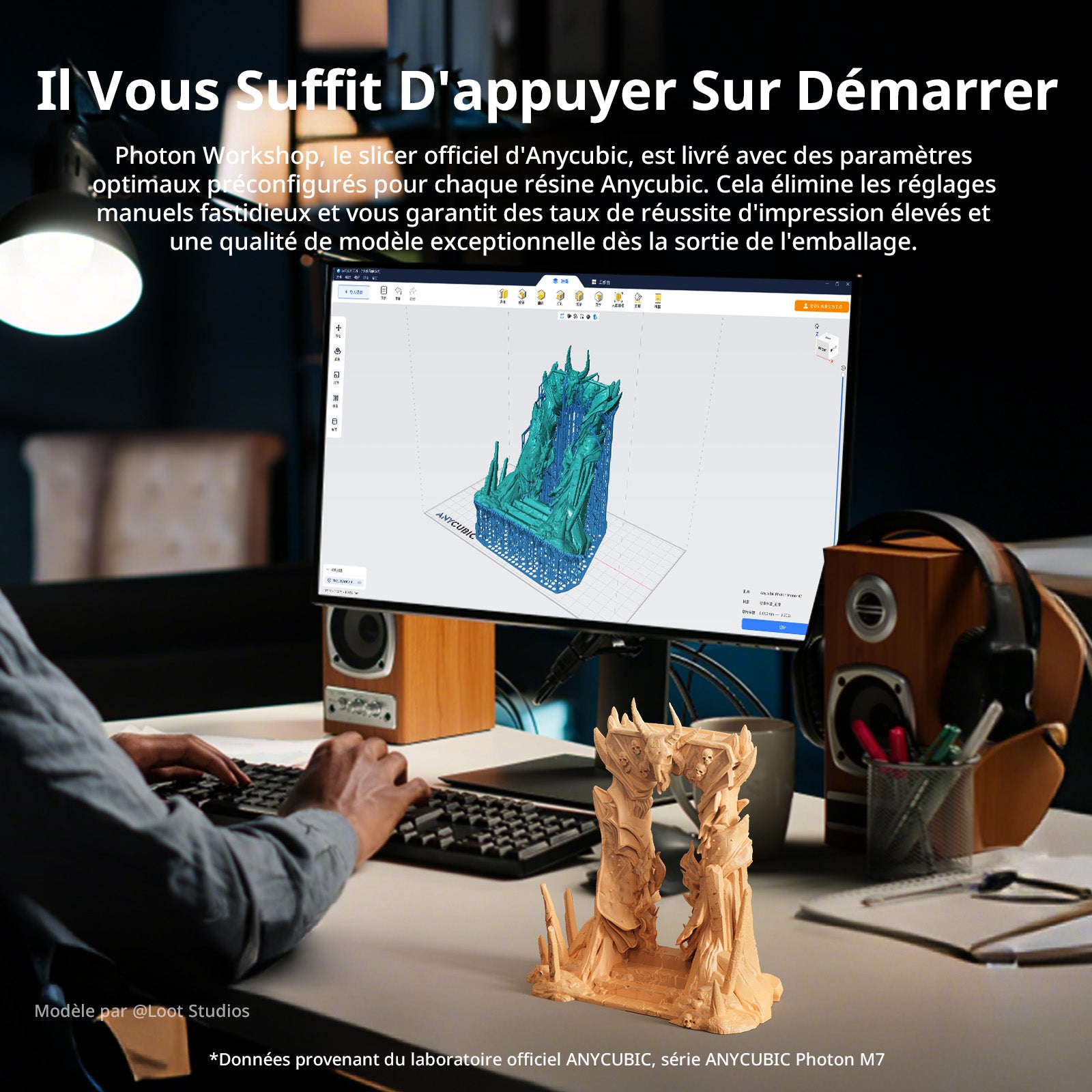 ANYCUBIC Résine ABS-Like 2.0 - haute résistance et ténacité - faible retrait pour imprimantes 3D LCD/DLP/SLA - Noir - 1 kg