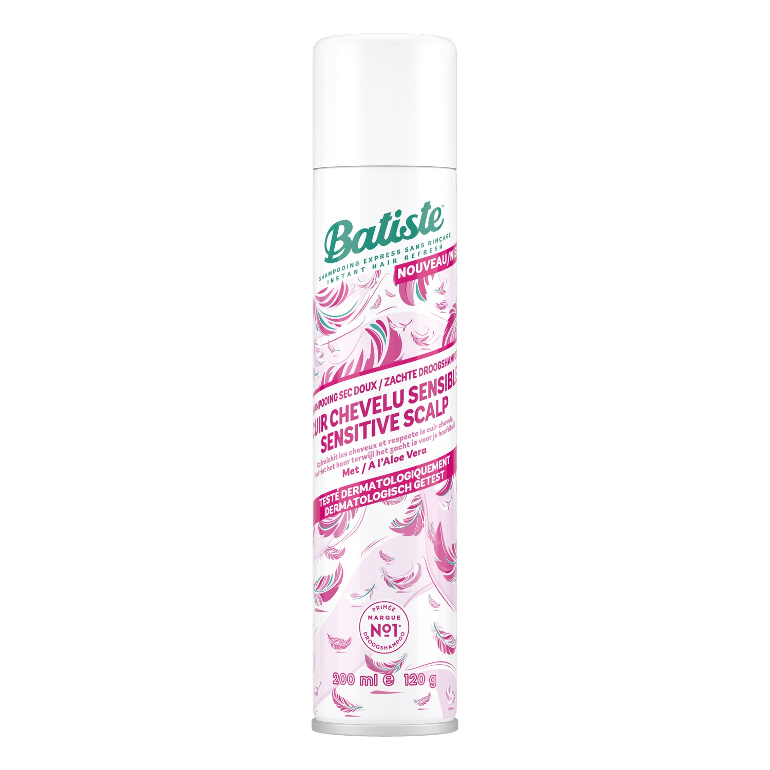 Batiste Shampooing sec pour cuir chevelu sensible à l'aloé vera - 200 ml