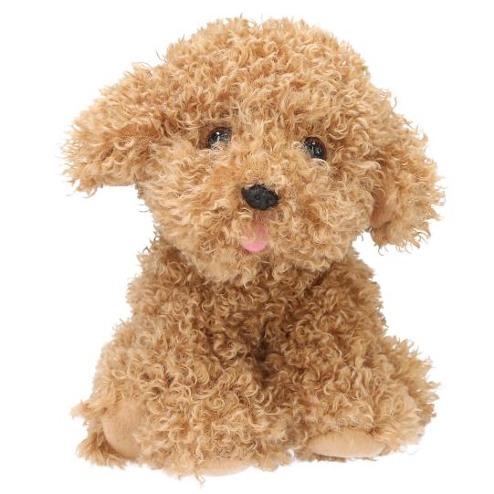 TOPModel FUR EVER FRIENDS Chien en Peluche 16 cm 1 Pièce Fourrure Bouclée Marron Jouet Doux et Confortable Compagnon pour Enfants