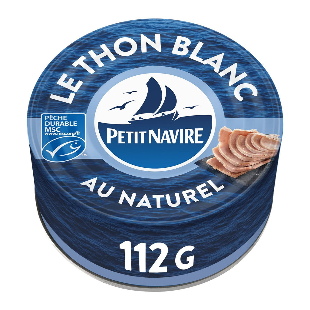 PETIT NAVIRE Thon blanc au naturel MSC - 112 g