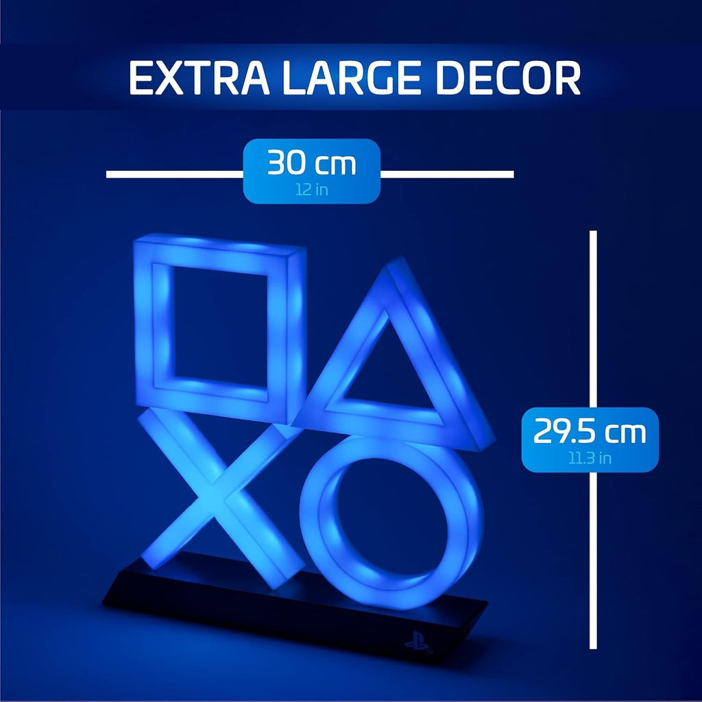 PlayStation 5 Icons Light XL - sous Licence Officielle - 32 cm - Réactif à la Musique - Alimenté par USB ou Batterie