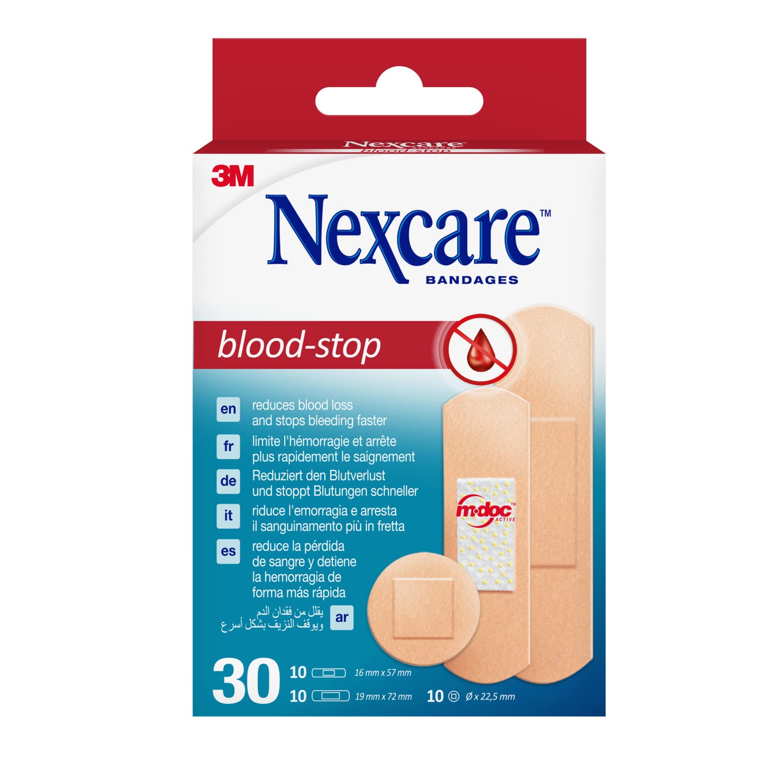 NEXCARE™ Pansements Hémostatiques Assortis N1730AS, 30/Paquet