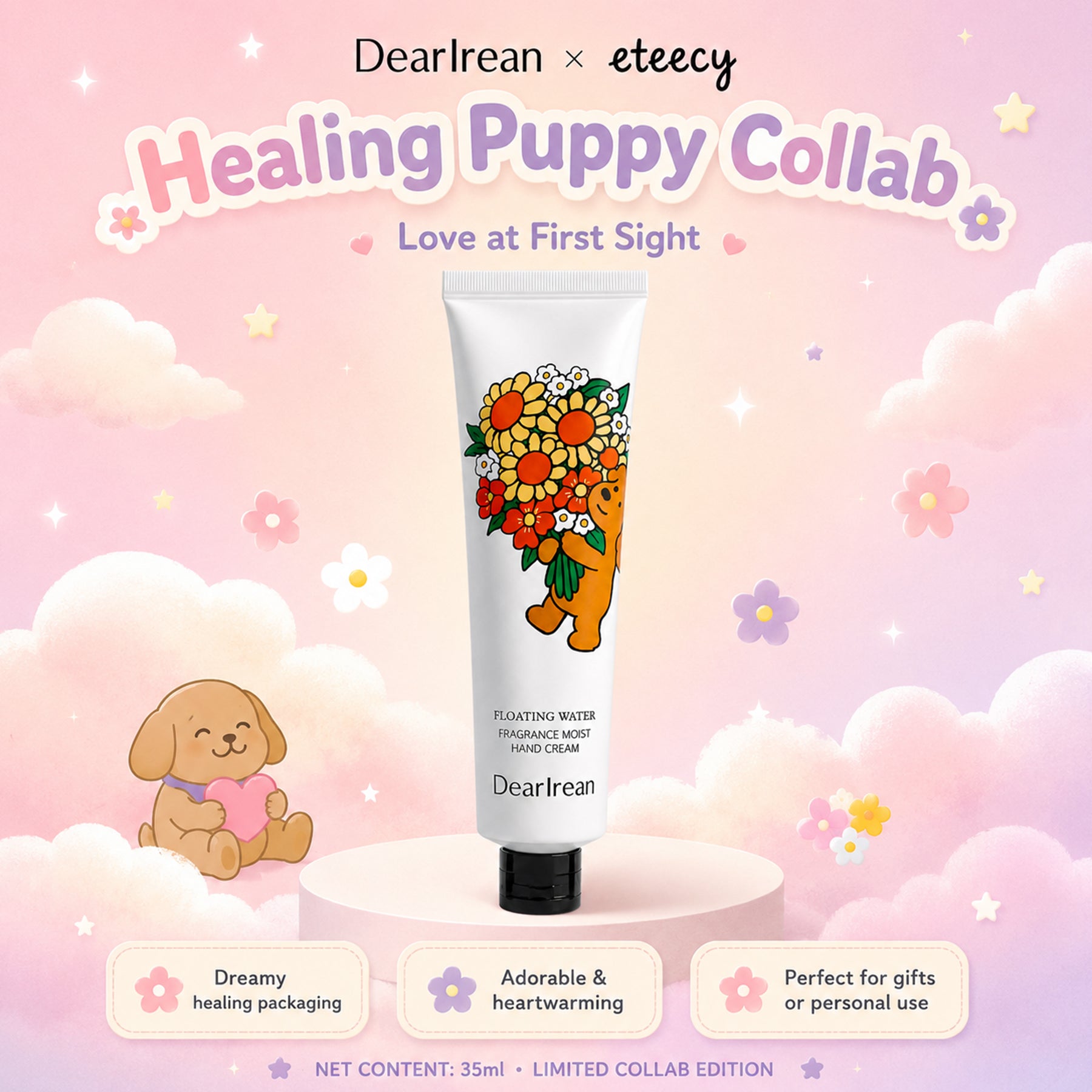 Dear Irean Crème Mains Nourrissante Flottante Glamour Parfumée Édition Eteecy 35 ml