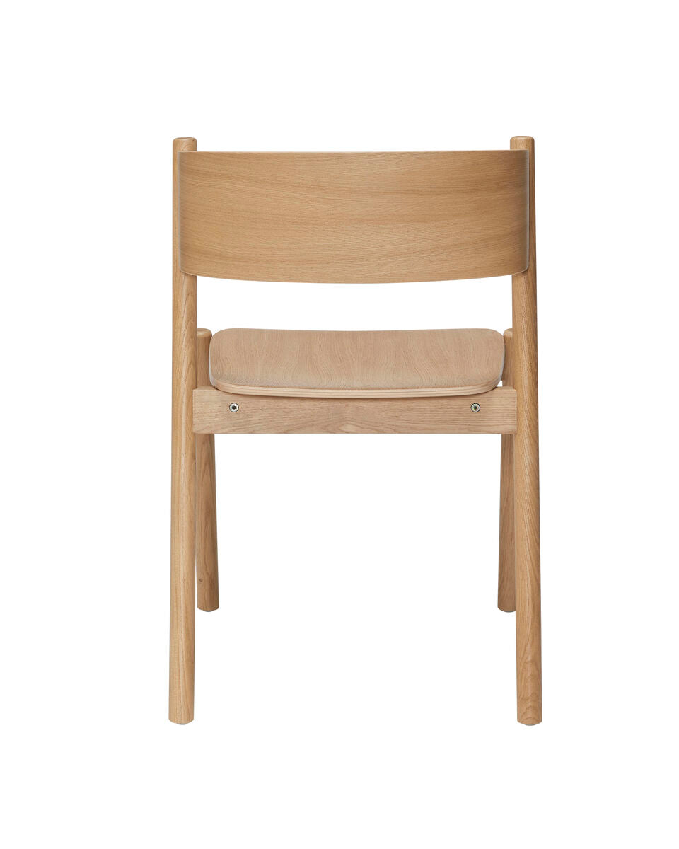 HUBSCH Oblique Chaise de salle à manger - Bois naturel
