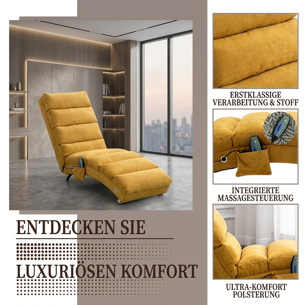 URBAN MEUBLE Chaise longue de relaxation en tissu 55x162x84 cm