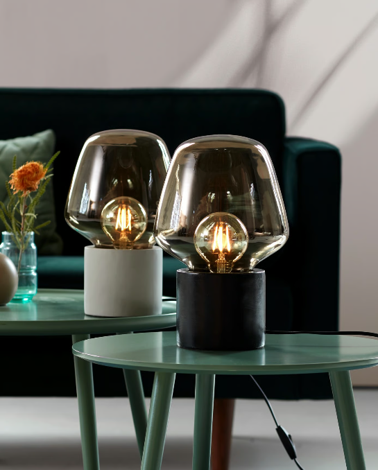 Lampe à poser CHRISTINA 20 béton gris clair IP20 E27 - Nordlux, Intérieur