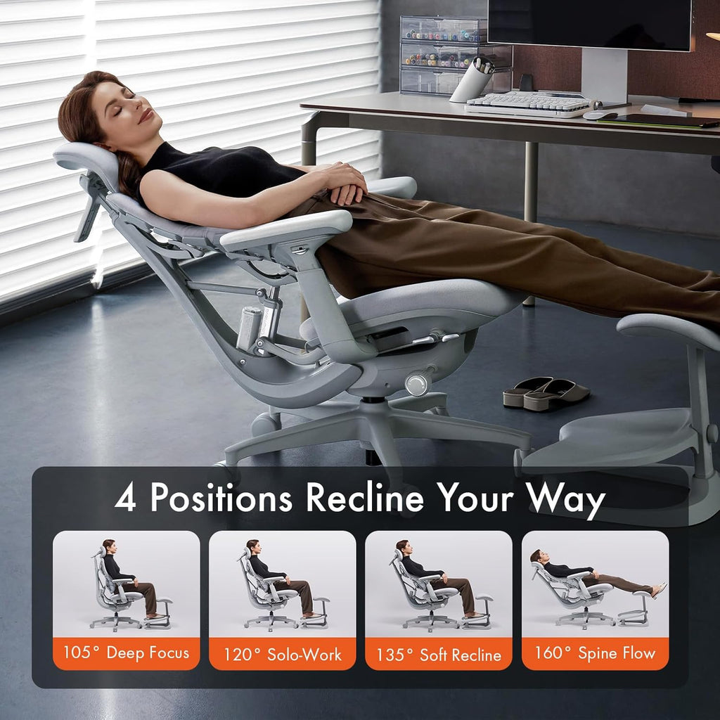 LiberNovo Omni Chaise ergonomique dynamique Noir minuit 48 cm 1 pièce