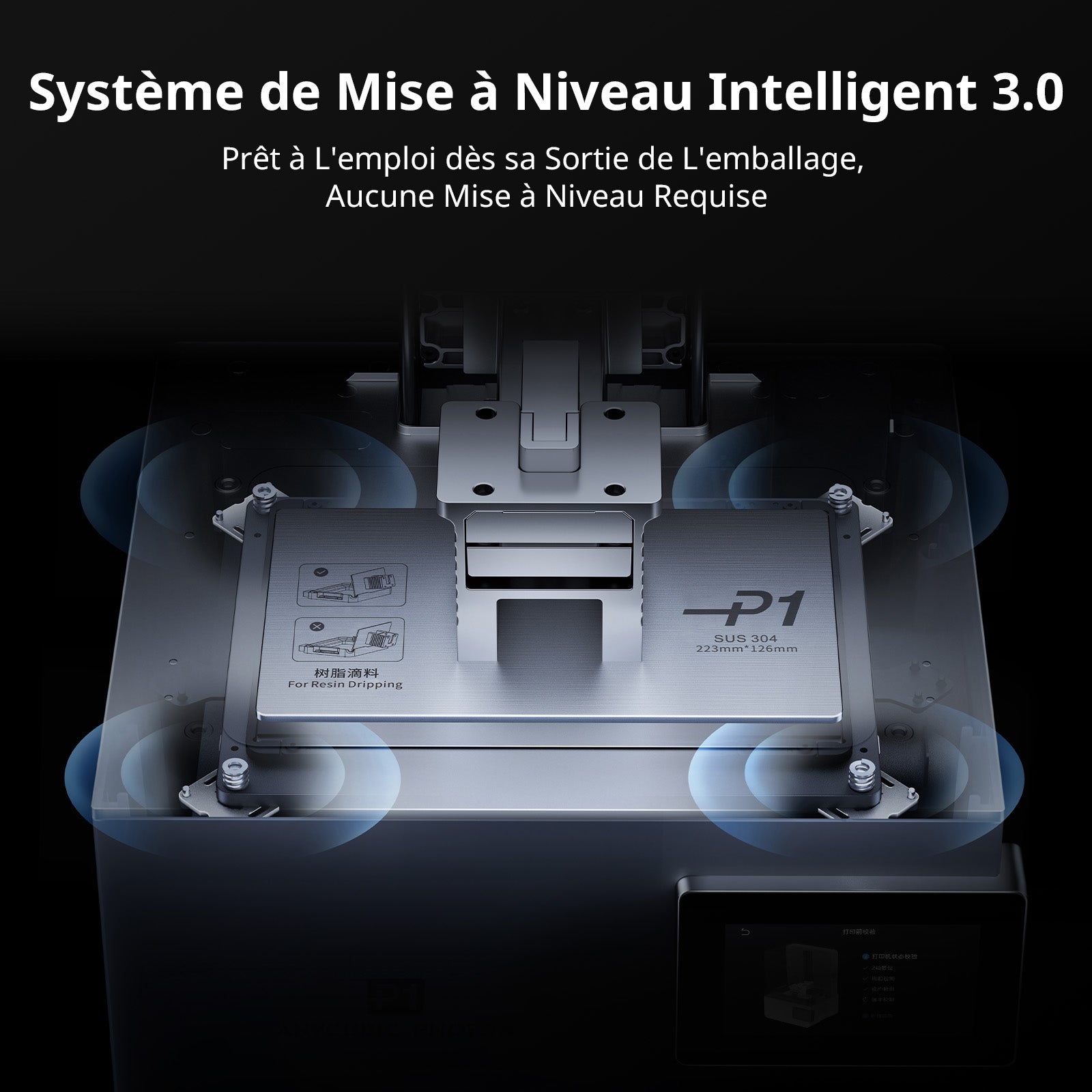 ANYCUBICPhoton P1 Imprimante 3D à Résine Haute Résolution 14K avec Écran LCD 10,1 Pouces et Nivellement Automatique 3.0