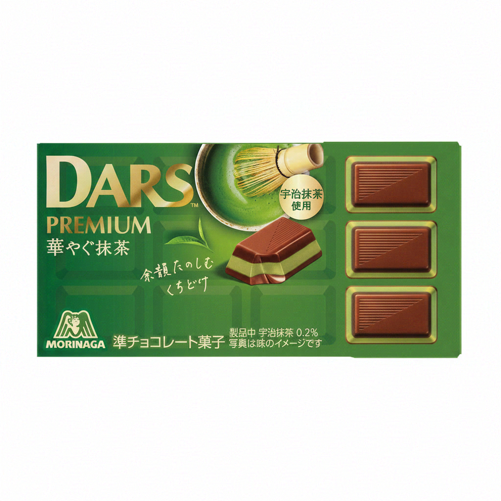 Dars Chocolat premium, goût matcha