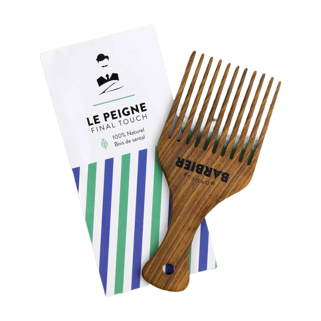 Monsieur Barbier Peigne de coiffage barbe et cheveux Touche finale