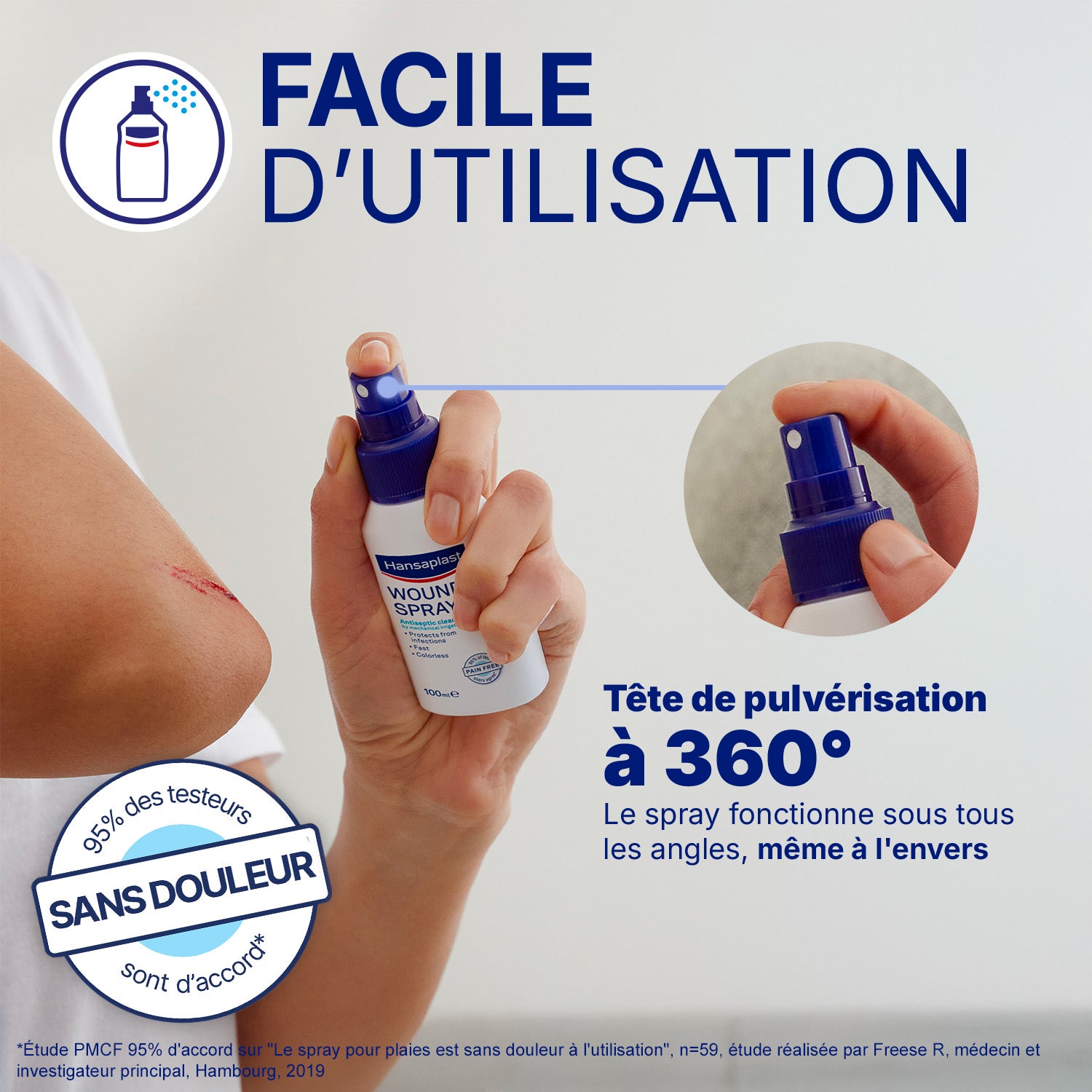 Hansaplast Spray Plaies Nettoyant 100ml
