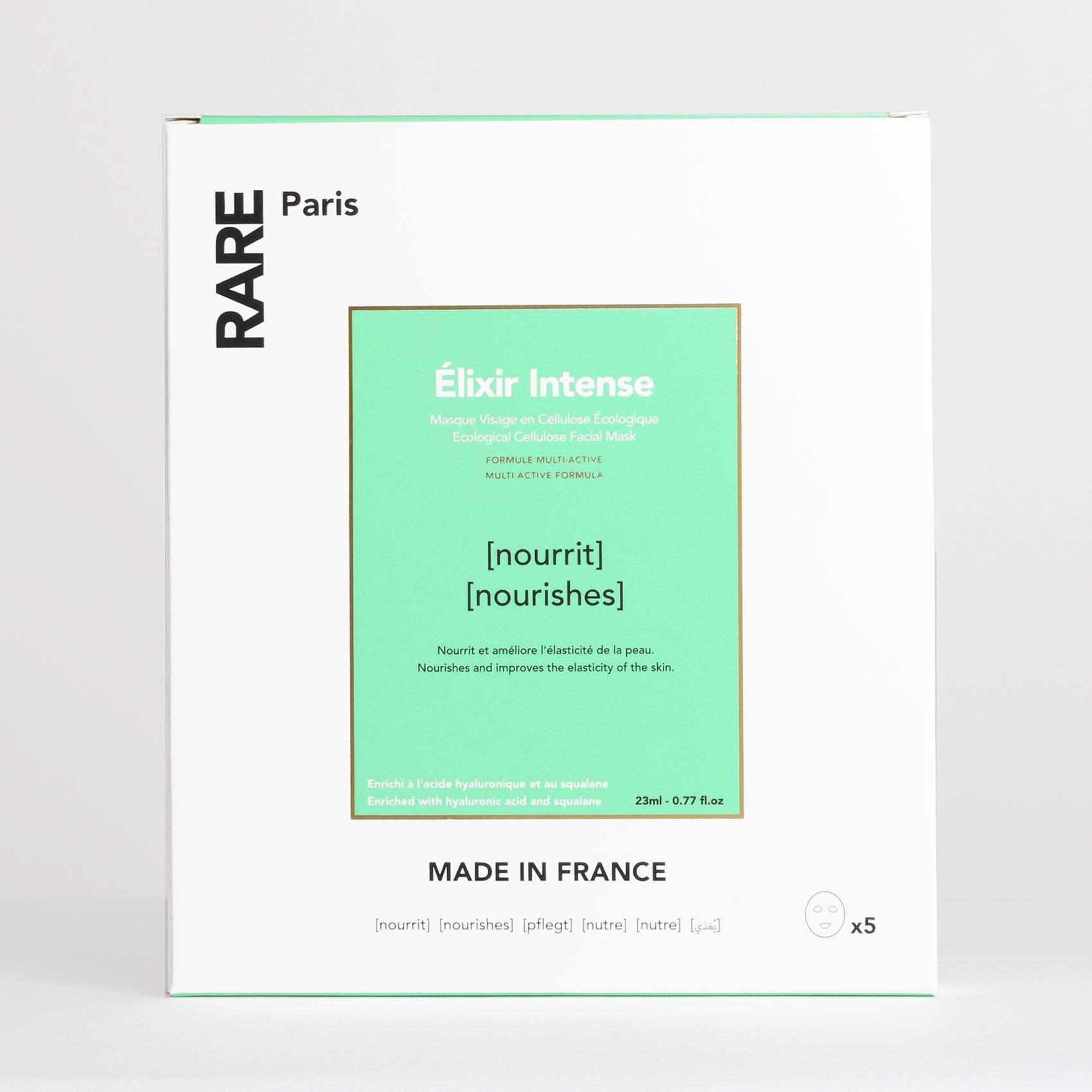 RARE Paris Boîte de Masques Elixir Intense (5 Feuilles)