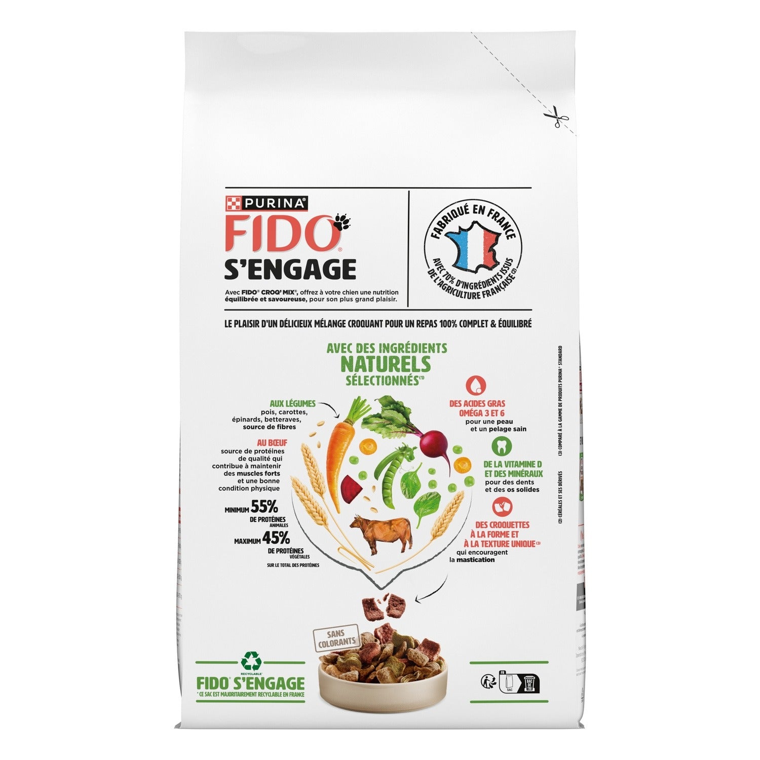 Purina Fido Nourriture pour chien adulte bœuf et légumes 3 kg