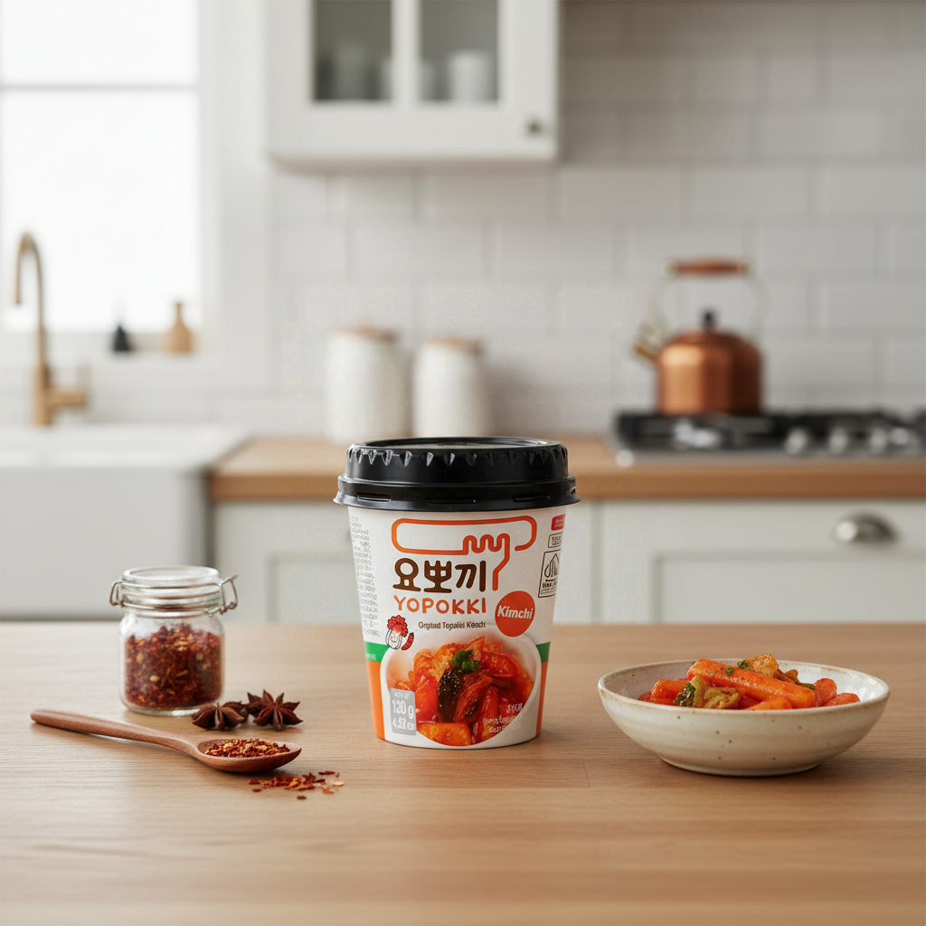 Yopokki YOUNGPOONG Tteokbokki Kimchi Original, Halal - 120 g