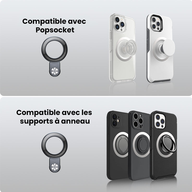 Support de téléphone de voiture magnétique A2C, clip de ventilation, aimant N52 magnétique puissant, double verrouillage stable, rotation à 360°, support de téléphone universel, M10M-AV6S
