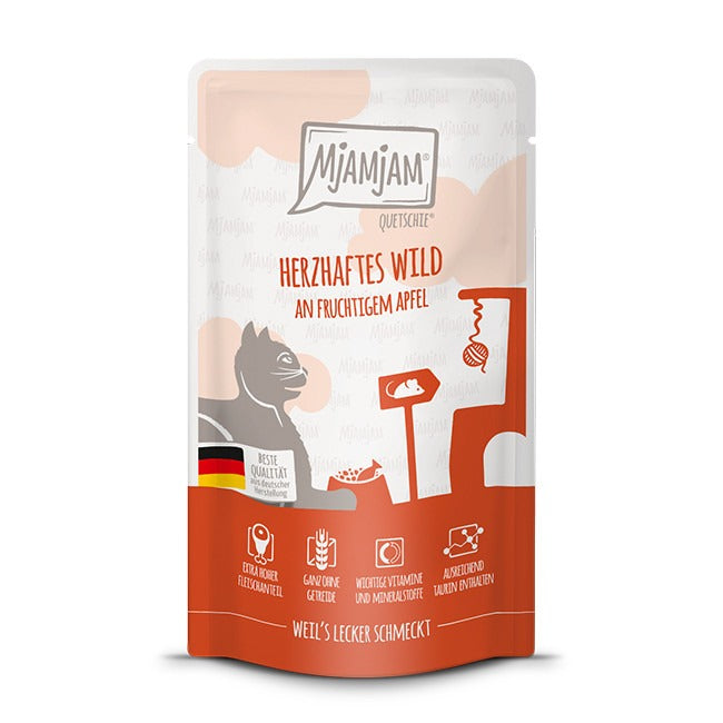 MjAMjAM Aliment humide pour chat en gourde gibier 125 g