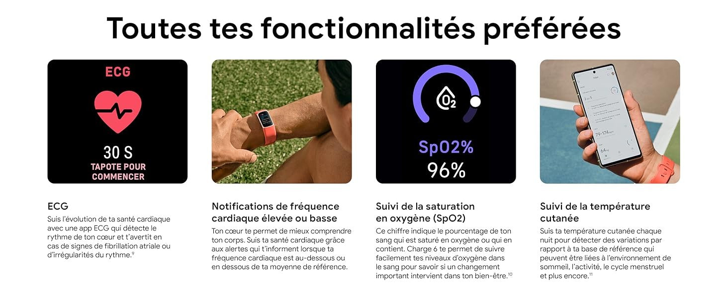 Fitbit Charge 6 Porcelaine/ Argent