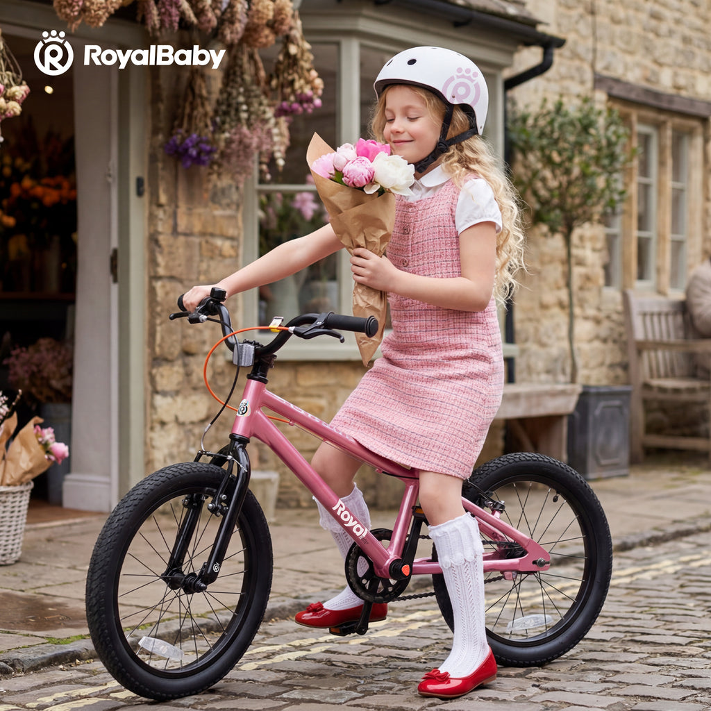 RoyalBaby Vélo pour enfants + Aluminium EZ Alien + 20 pouces Rose, Poids net 6,9 kg