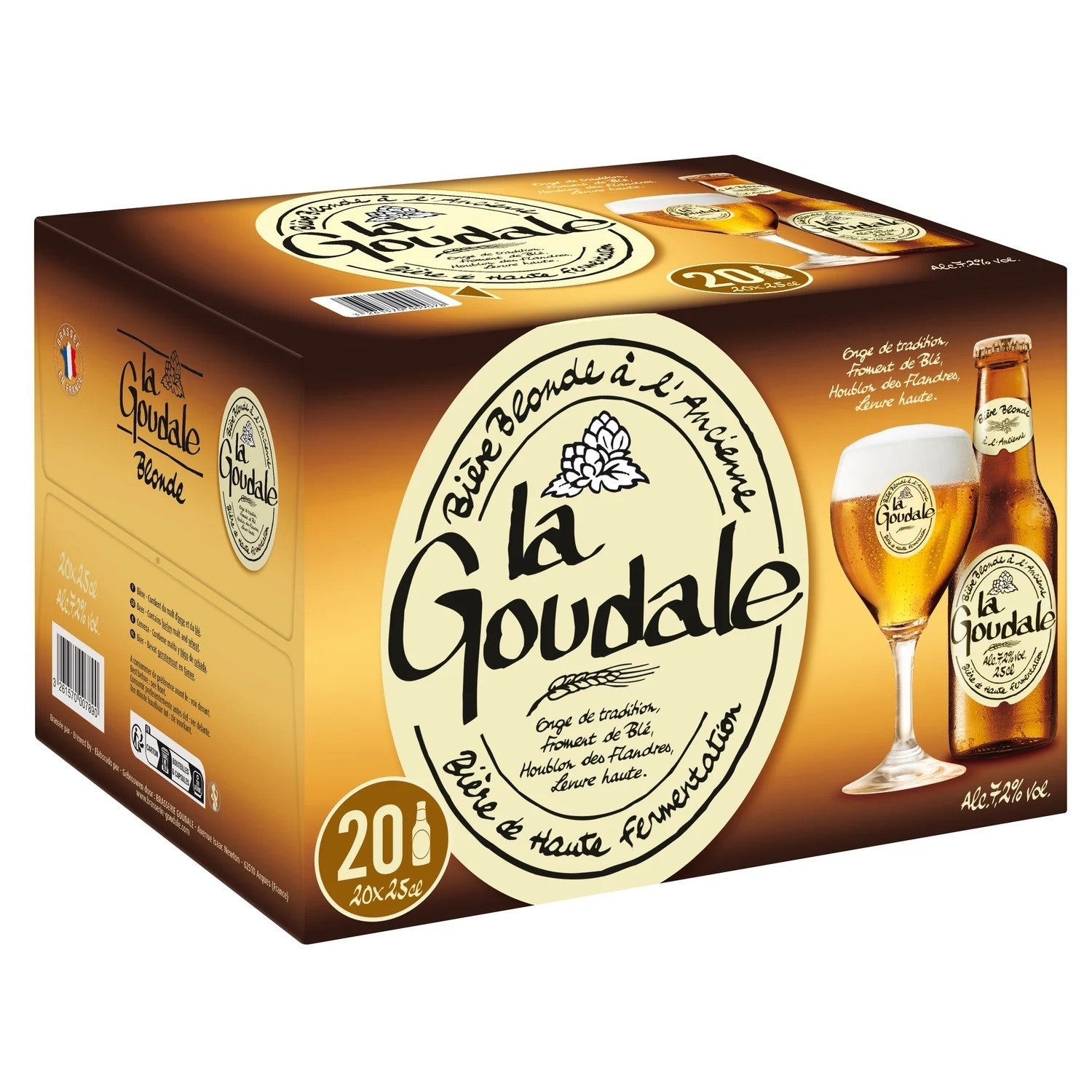 La Goudale Bière blonde à l'ancienne 7,2 % - 20 x 25 cl