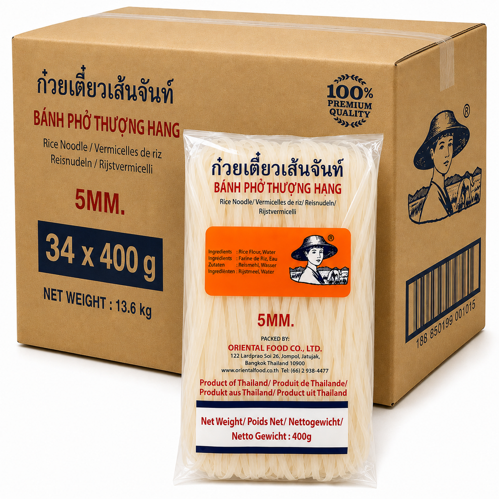 Farmer Brand Nouilles de riz 5 mm, 34x 400 g, 1 boîte