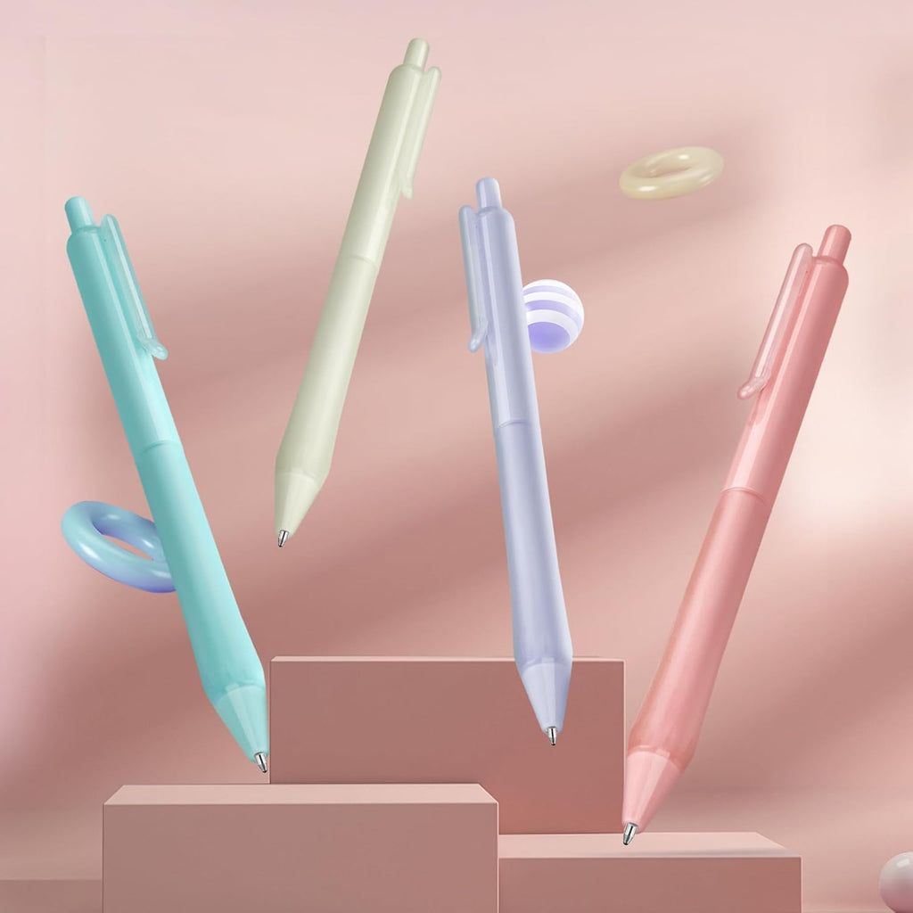 WRITECH Lot de 8 stylos rétractables à encre gel multicolore - 0,7 mm