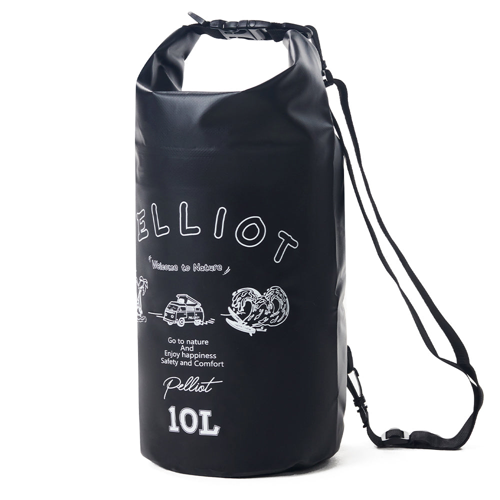 PELLIOT Sac étanche Unisexe Sports Aquatiques – Élégant et entièrement submersible, Noir obsidienne 10 L