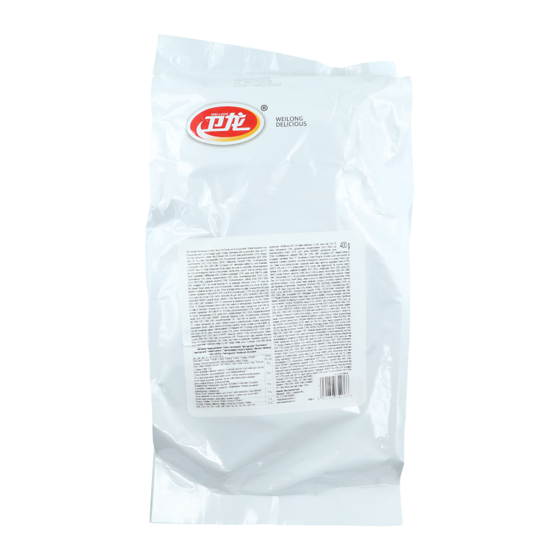 Wei Long Snack au gluten épicé – Grandes lanières, saveur épicée, 400 g (contient 6 paquets)