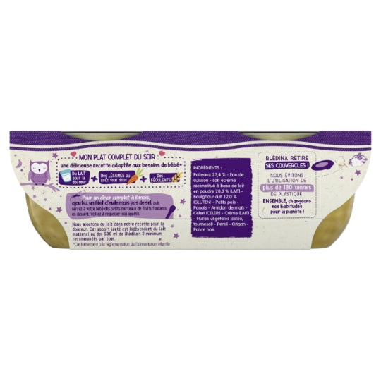 BLEDINA Fondue de Poireaux et Boulghour dès 8 mois 2x200g