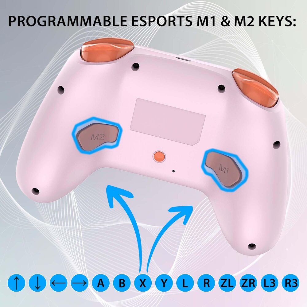SUBSONIC Manette Sans fil SW2 et SW avec LED rose