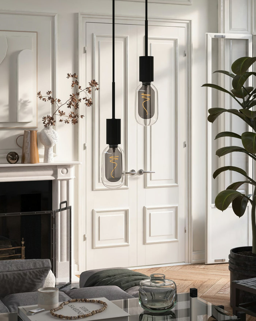 Ampoule DECO - E27 T95 BSF Dimmable, verre fumé - blanc chaud 1800K 100 W. - Nordlux