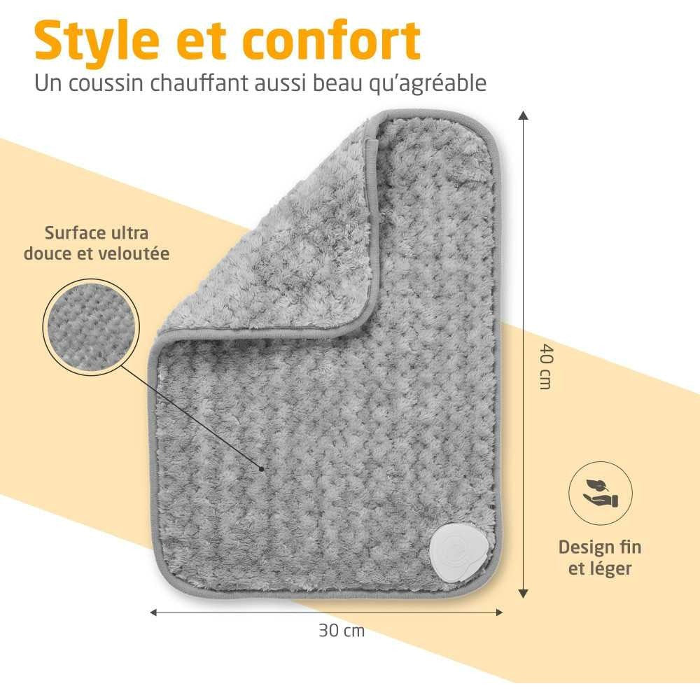 medisana HP 516 Coussin chauffant Gris Ultra-doux 4 niveaux de chaleur Arrêt automatique