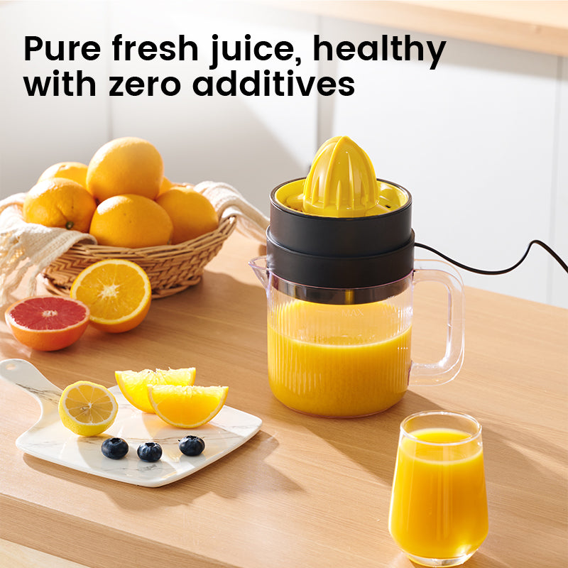 ochama Presse-Agrumes Électrique, Presse-Orange Semi-Automatique, Extracteur de Jus 1,4L Grande Capacité 30W pour la Maison, Oranges Citrons Agrumes