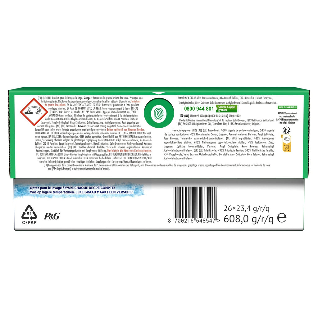 ARIEL Lessive capsules Protection Active Contre Les Odeurs 4in1- 26 capsules