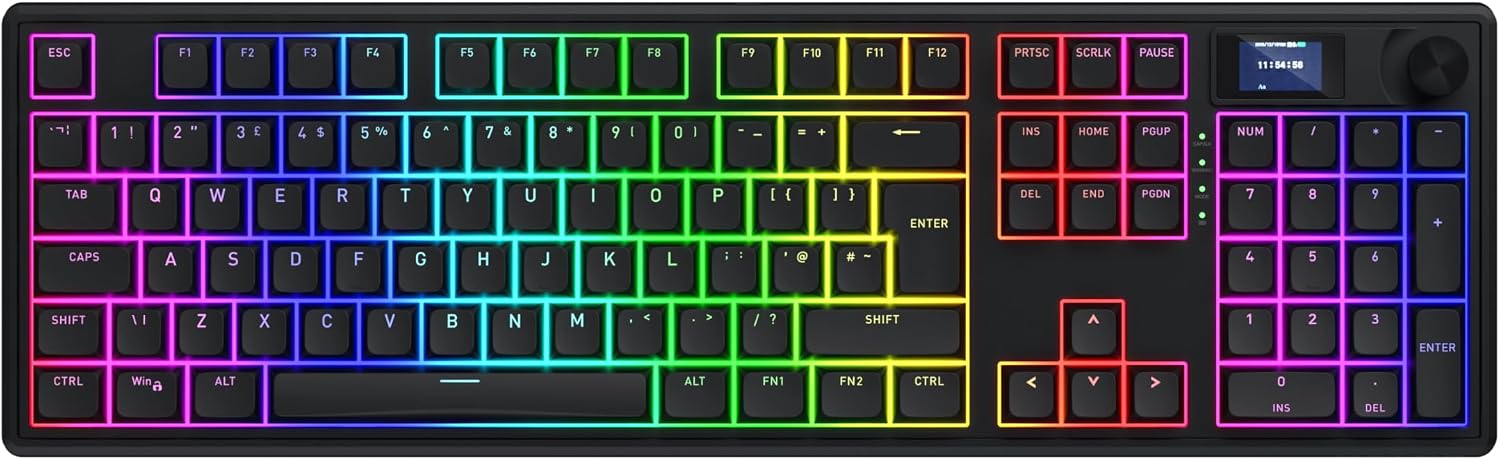 Hator Clavier Gamer sans fil magnétique Skyfall 100 Pro RGB - AZERTY - Noir