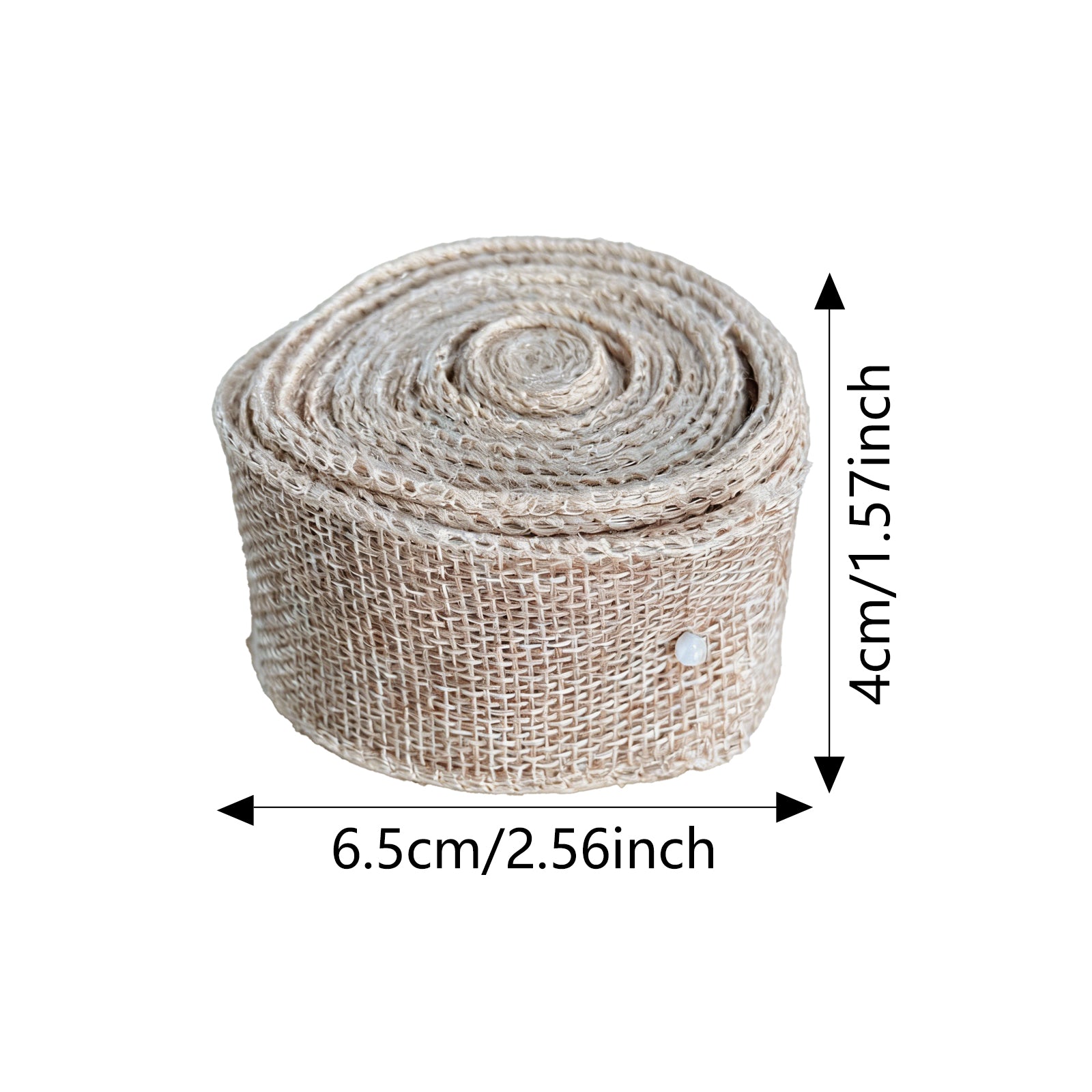 JU7CER Lot de 2 pièces : ruban imitant le jute à bordure en fer de 4 m de long x 4 cm de large pour boucles de Noël artisanales et DIY Ruban décoratif pour fonds de boîtes cadeaux