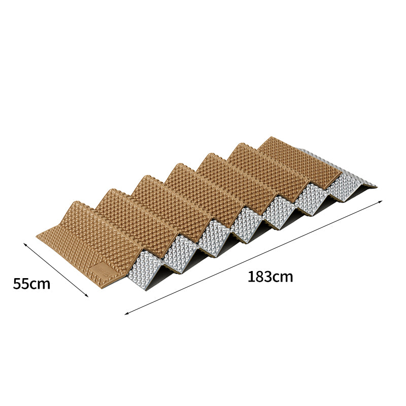 Mobi Garden, NT Egg Crate Matelas de sol isolé, Matelas de camping pliable, Tapis de sol isolé, Sable, Portable