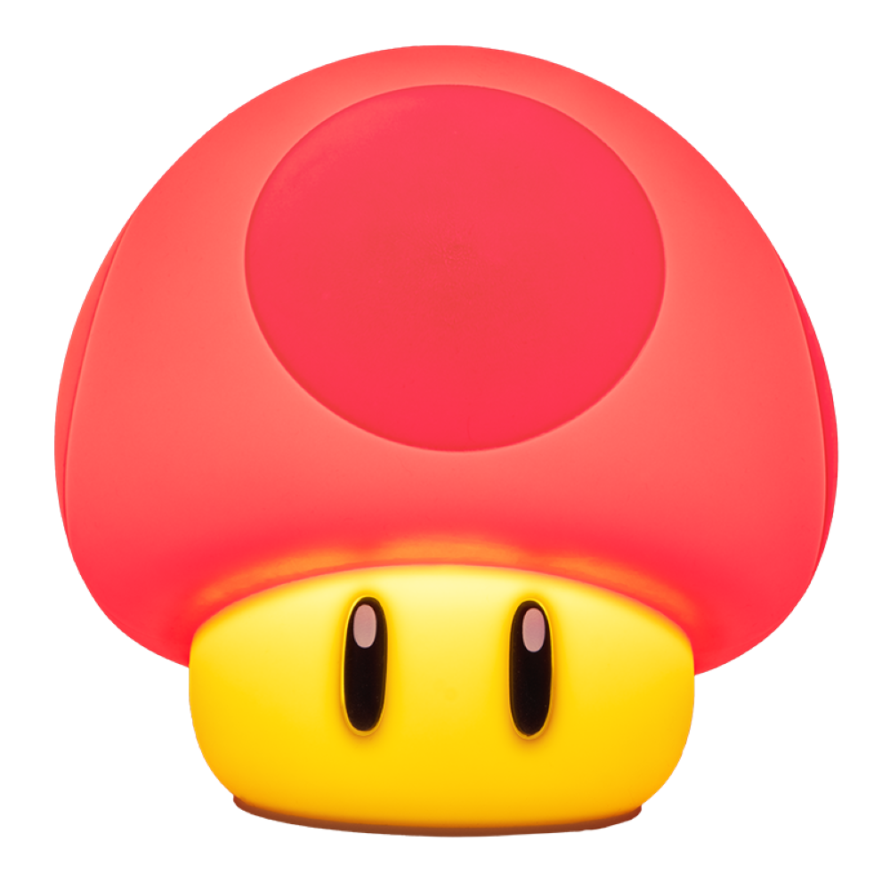 Super Mario Veilleuse Champignon rechargeable - Sous licence officielle - Silicone souple - Portable