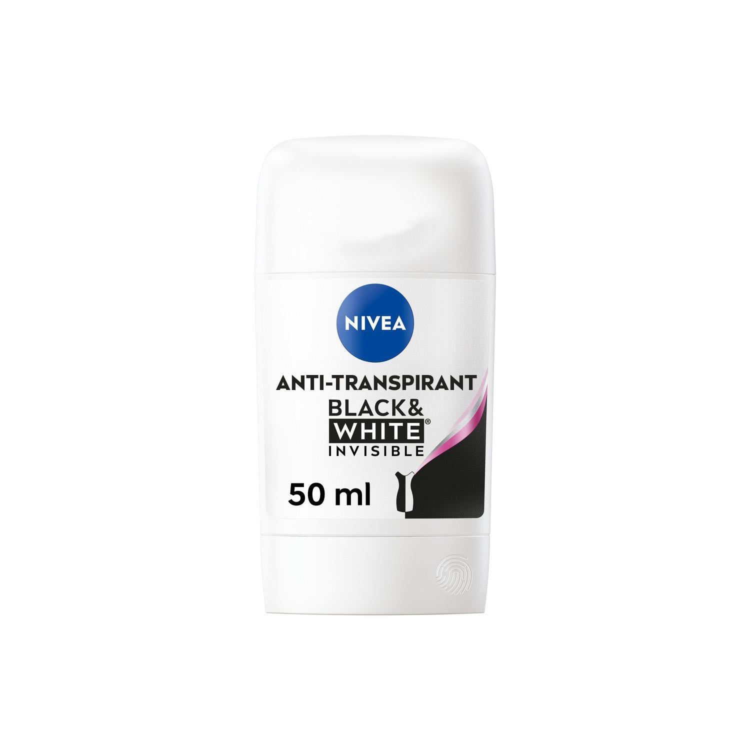 NIVEA Déodorant Femme Aisselles Black & White Original Protection 72h Stick 50ml