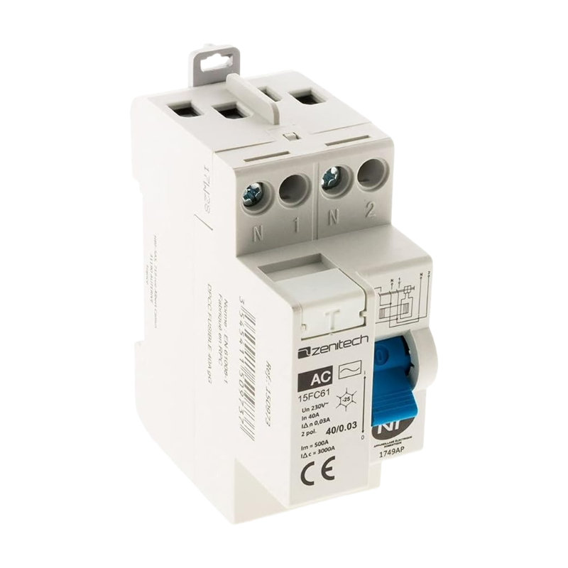 Interrupteur différentiel 40/2 30mA Type A NF - Zenitech