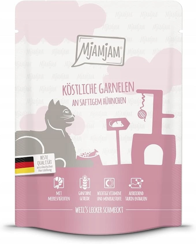 [Peut être servi frais pour l'été] MjAMJAM Quetschie Nourriture humide pour chat au poulet 300 g x 6
