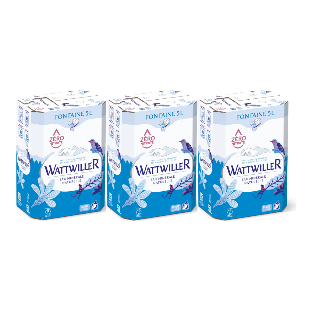 WATTWILLER Mineral Water Bag-in-Box 5L ( Lot de 3)